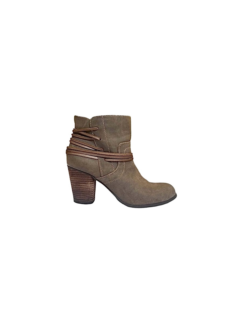 Madden Girl Denise Faux Leather Criss Cross Detail Ankle Booties